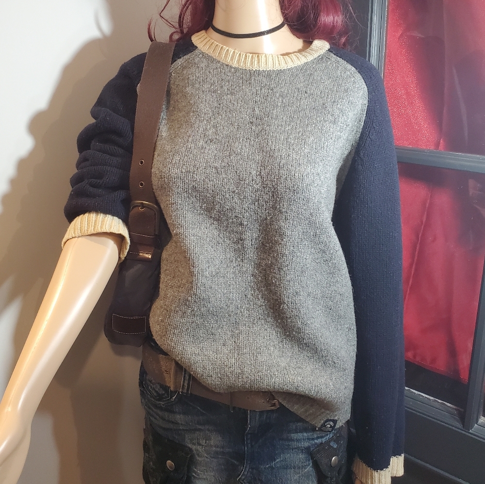 Roots Wool Casual Baseball Sweater